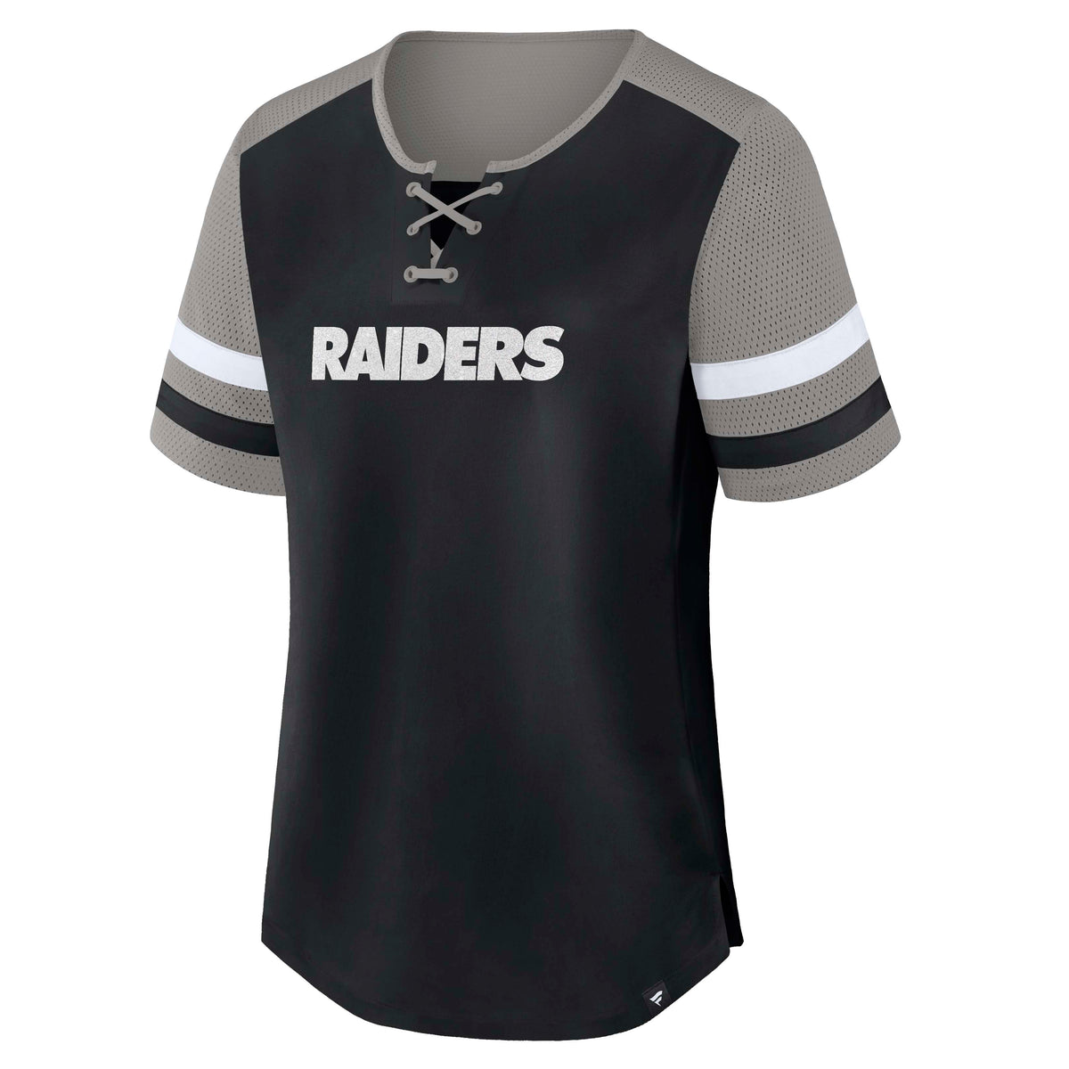 NFL Las Vegas Raiders Women's Fanatics Curl Route Athena Top- Black