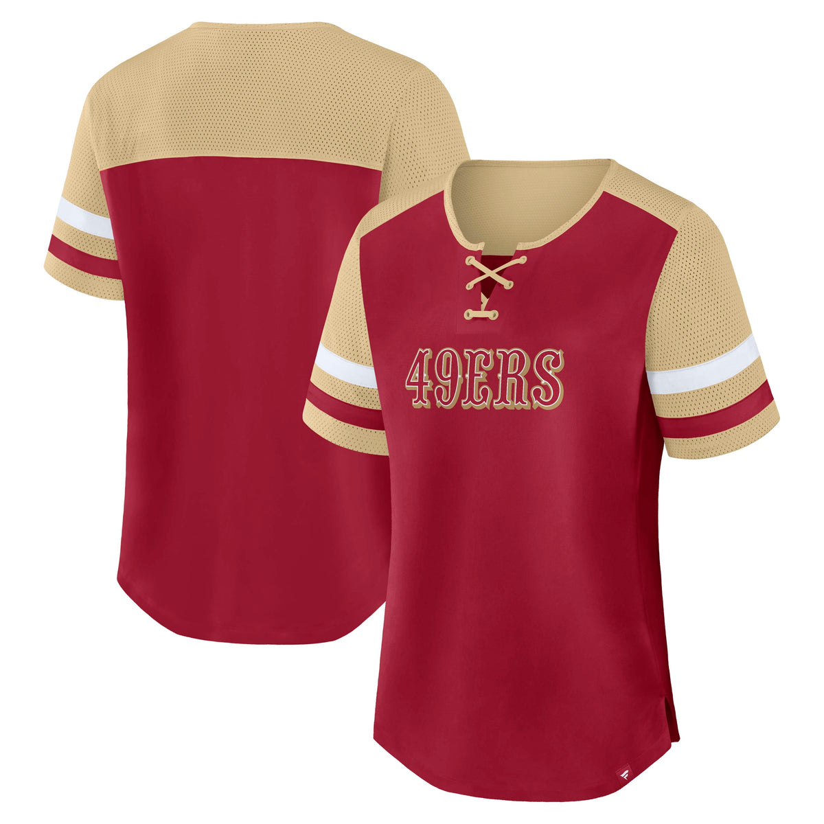 NFL San Francisco 49ers Women's Fanatics Curl Route Athena Top- Red