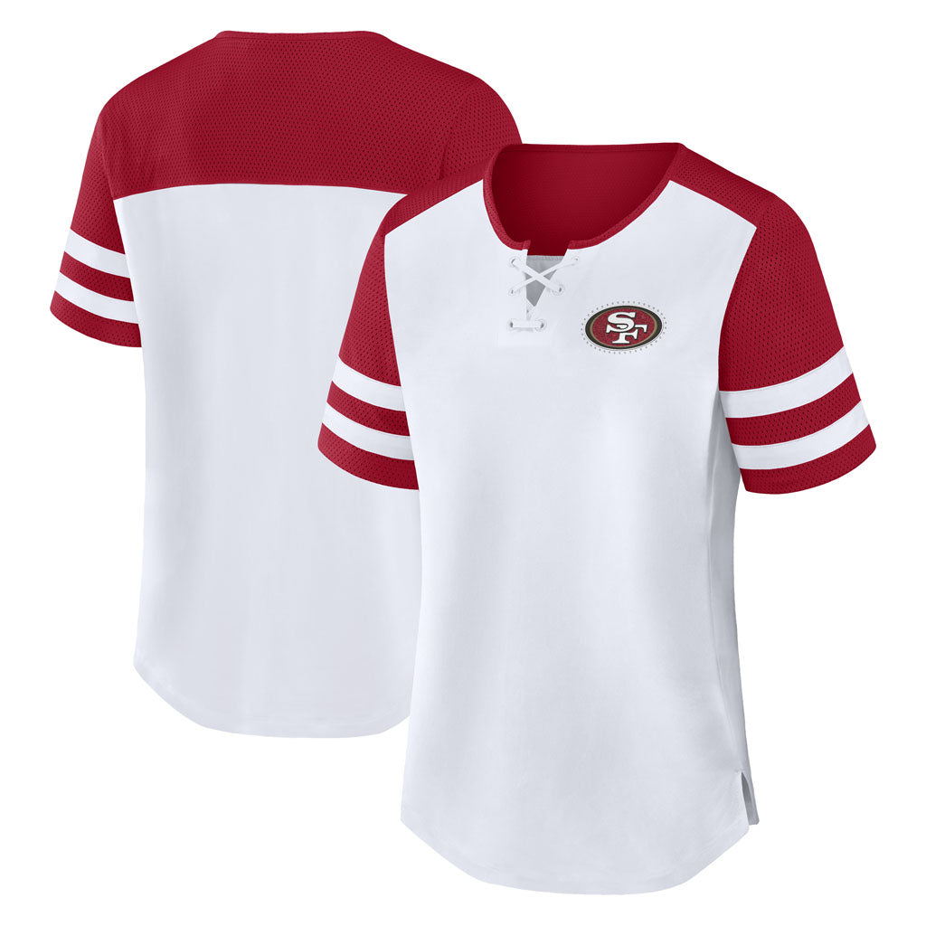 NFL San Francisco 49ers Women's Fanatics Touchdown Pass T-Shirt - White