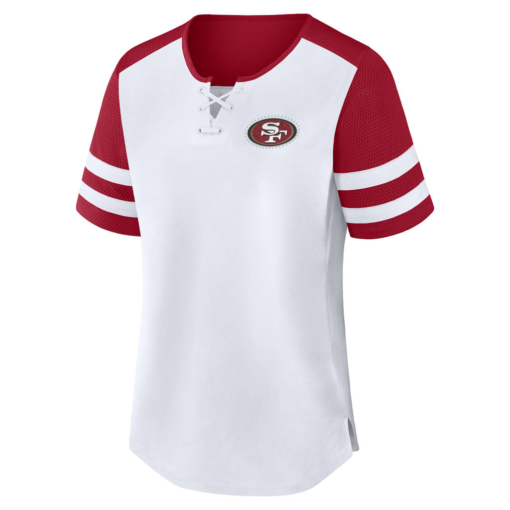 NFL San Francisco 49ers Women's Fanatics Touchdown Pass T-Shirt - White