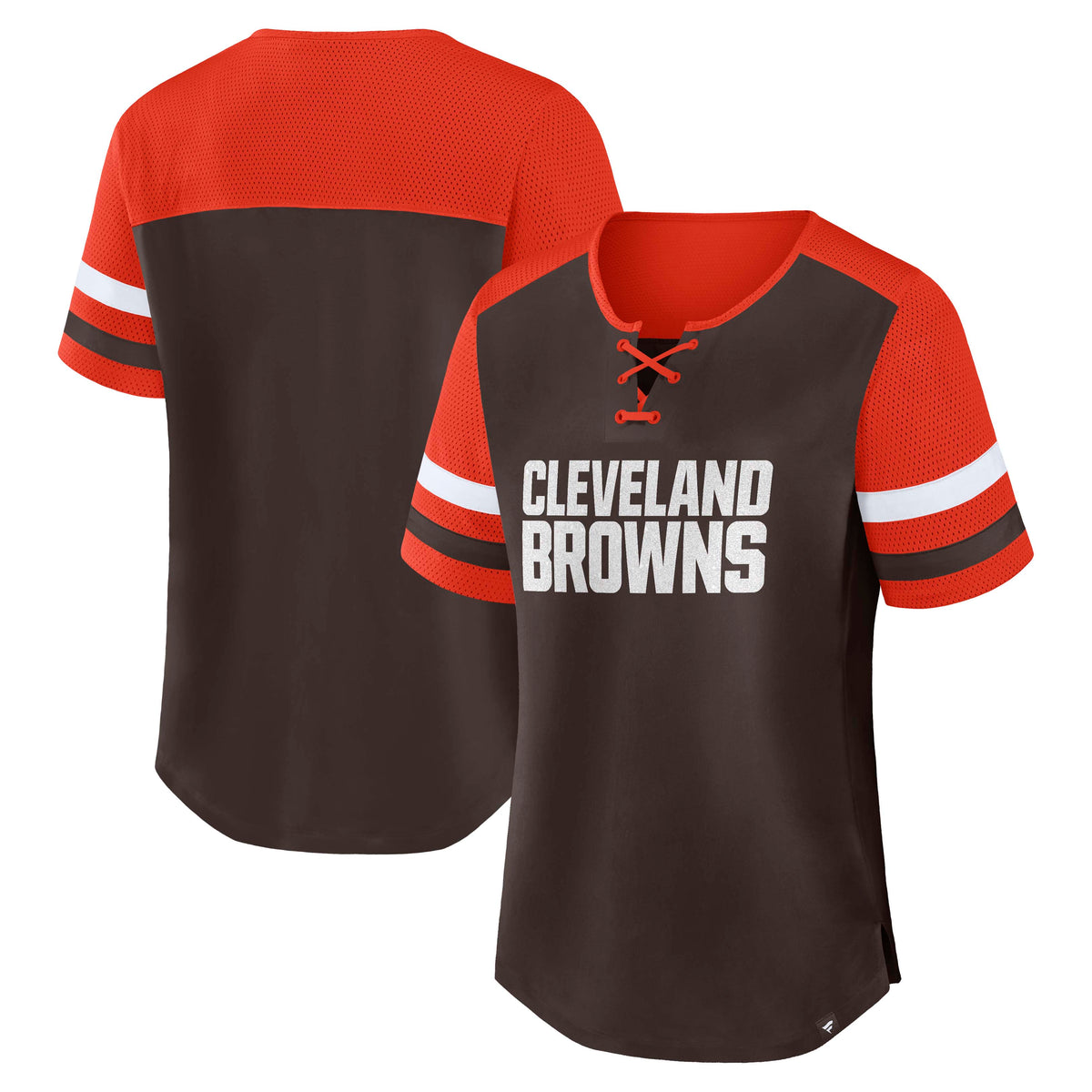 NFL Cleveland Browns Women's Fanatics Curl Route Athena Top- Brown