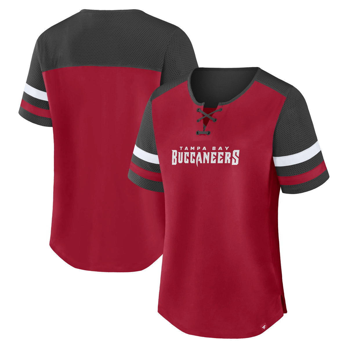 NFL Tampa Bay Buccaneers Women's Fanatics Curl Route Athena Top- Red