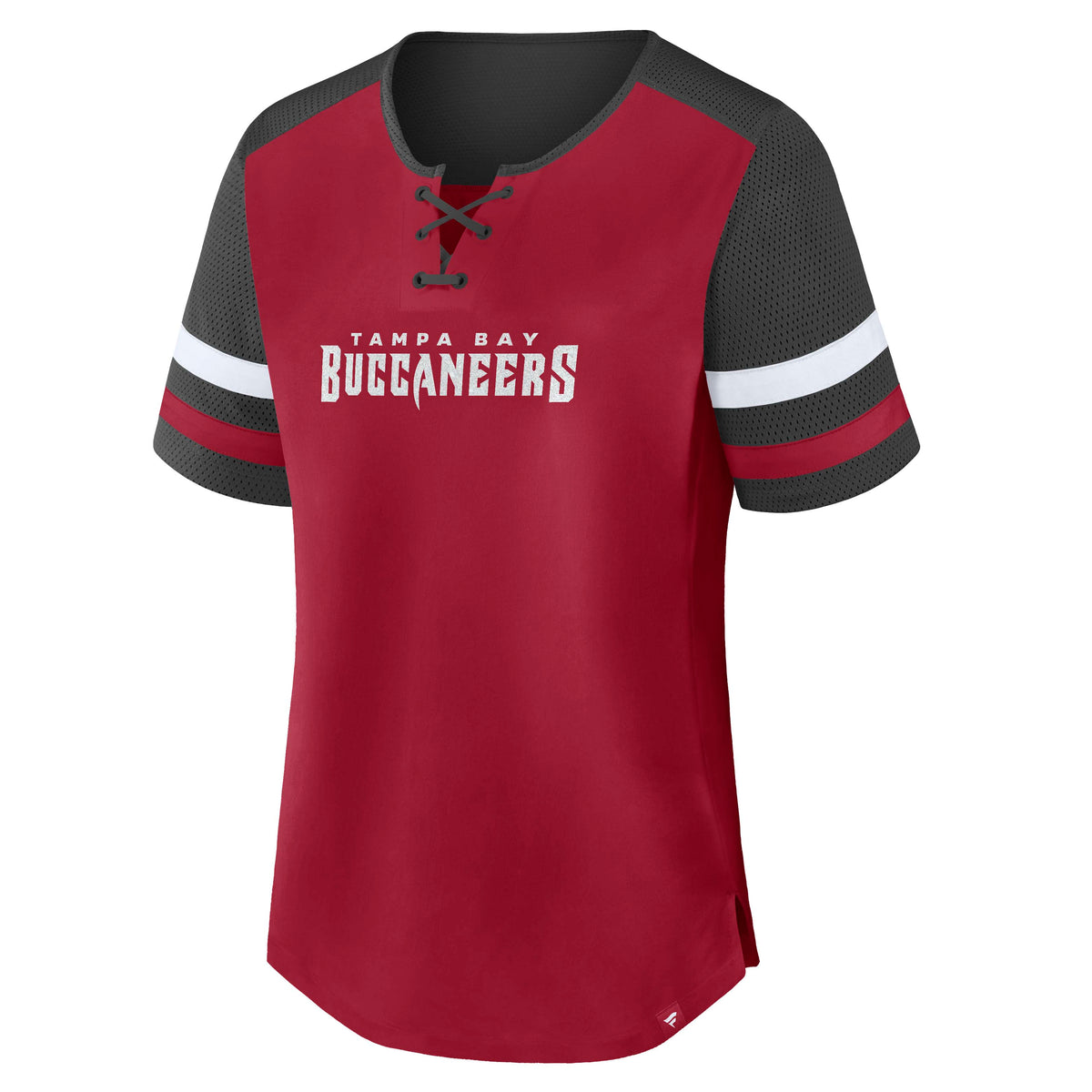 NFL Tampa Bay Buccaneers Women's Fanatics Curl Route Athena Top- Red