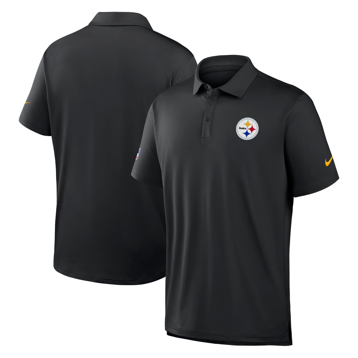NFL Pittsburgh Steelers Nike Tour Polo- Black