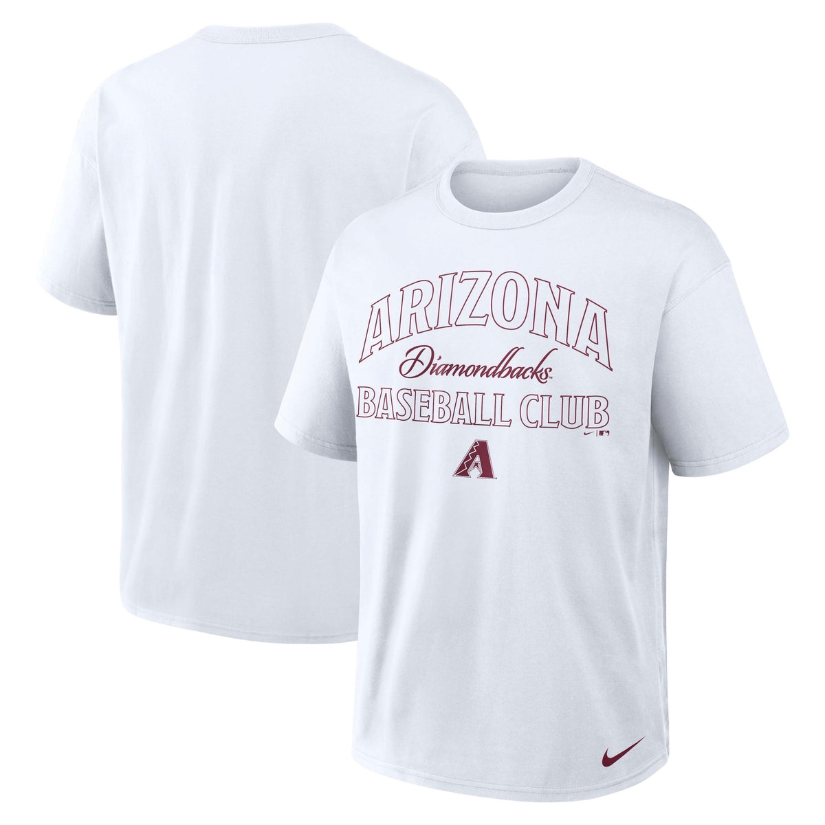 MLB Arizona Diamondbacks Nike Front Lock Up Minimal Max90 T-Shirt- White