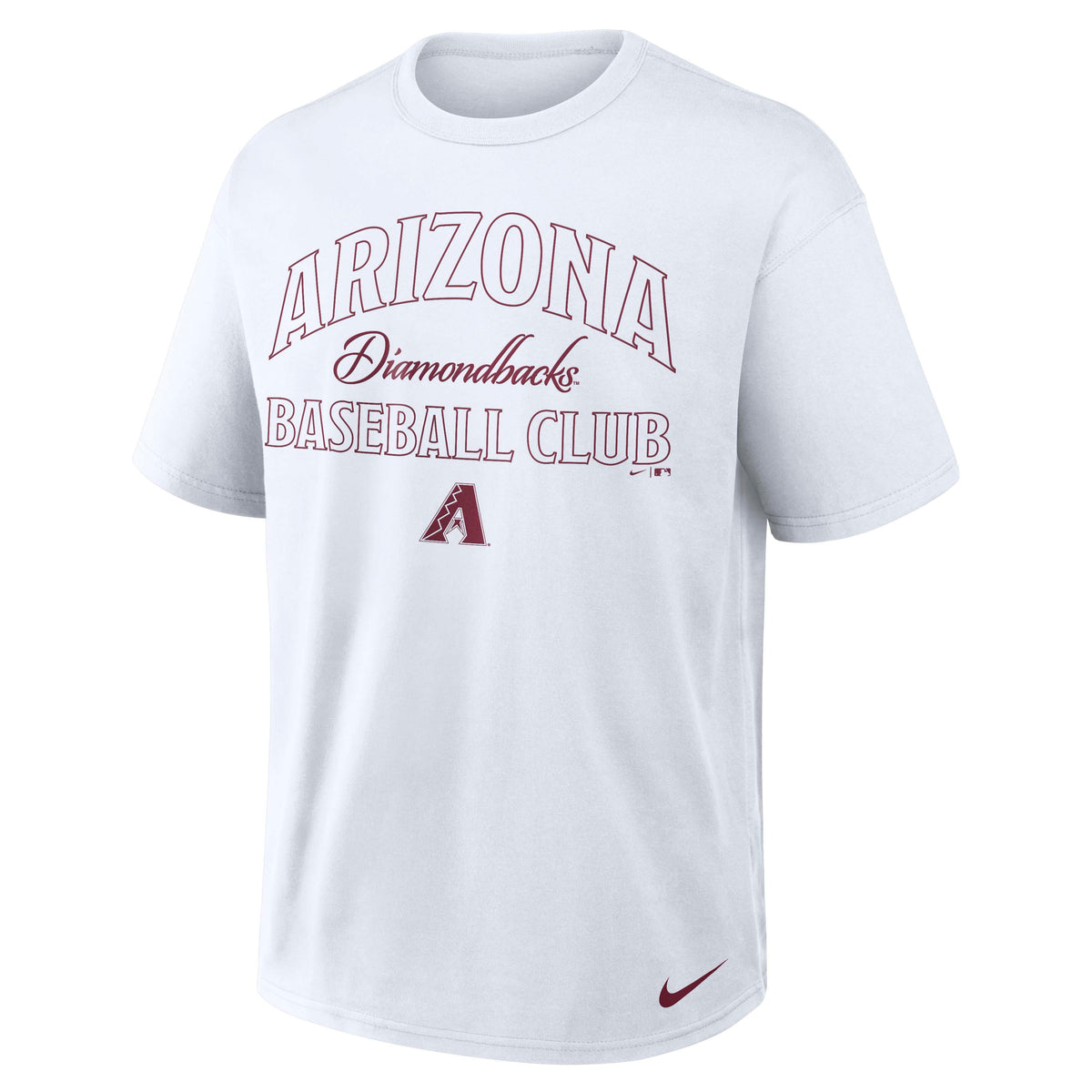 MLB Arizona Diamondbacks Nike Front Lock Up Minimal Max90 T-Shirt- White