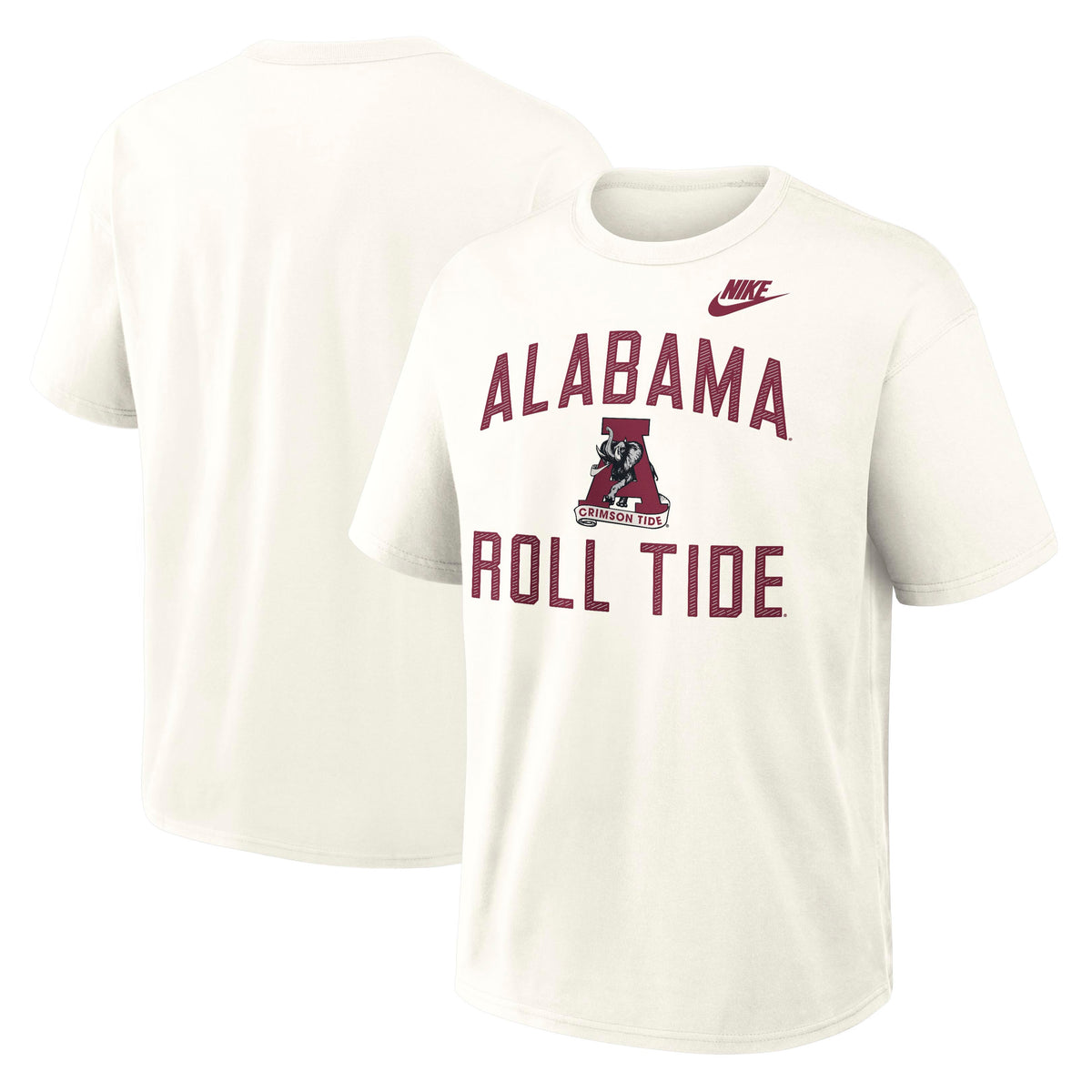 NCAA Alabama Crimson Tide Nike Max90 Legacy Short Sleeve T-Shirt- Cream
