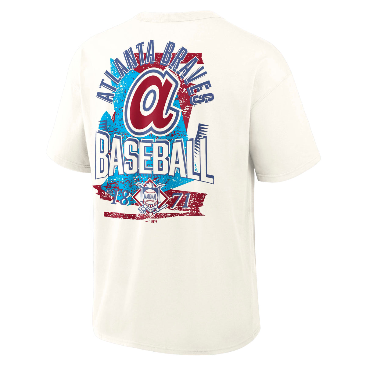 MLB Atlanta Braves Nike Pulse Prime Max90 T-Shirt- Light Cream