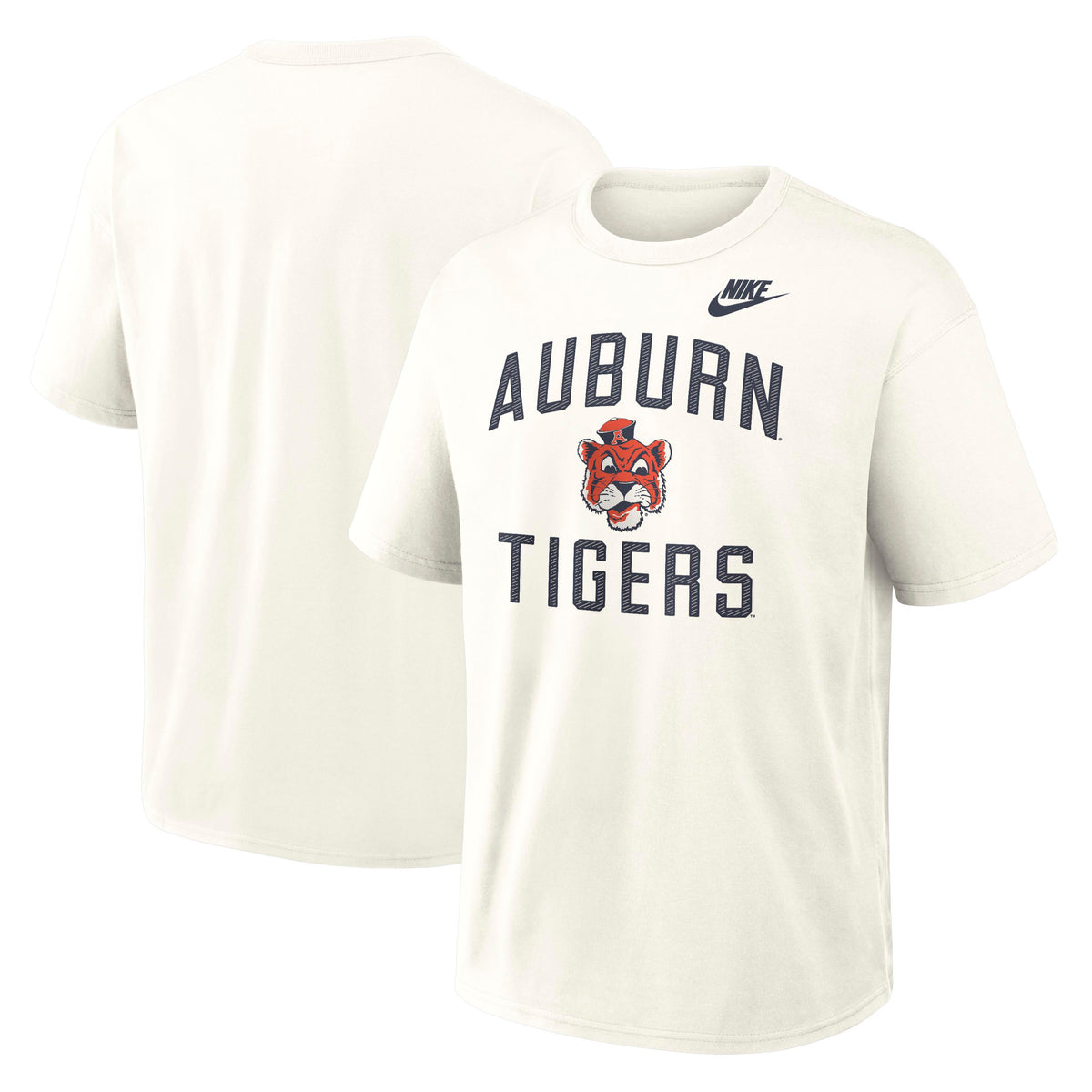NCAA Auburn Tigers Nike Max90 Legacy Short Sleeve T-Shirt- Cream