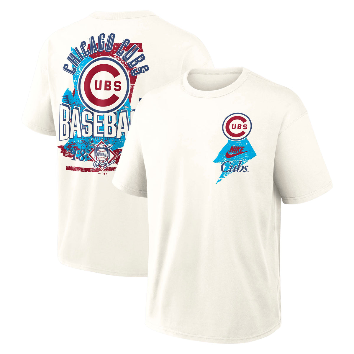 MLB Chicago Cubs Nike Pulse Prime Max90 T-Shirt- Light Cream