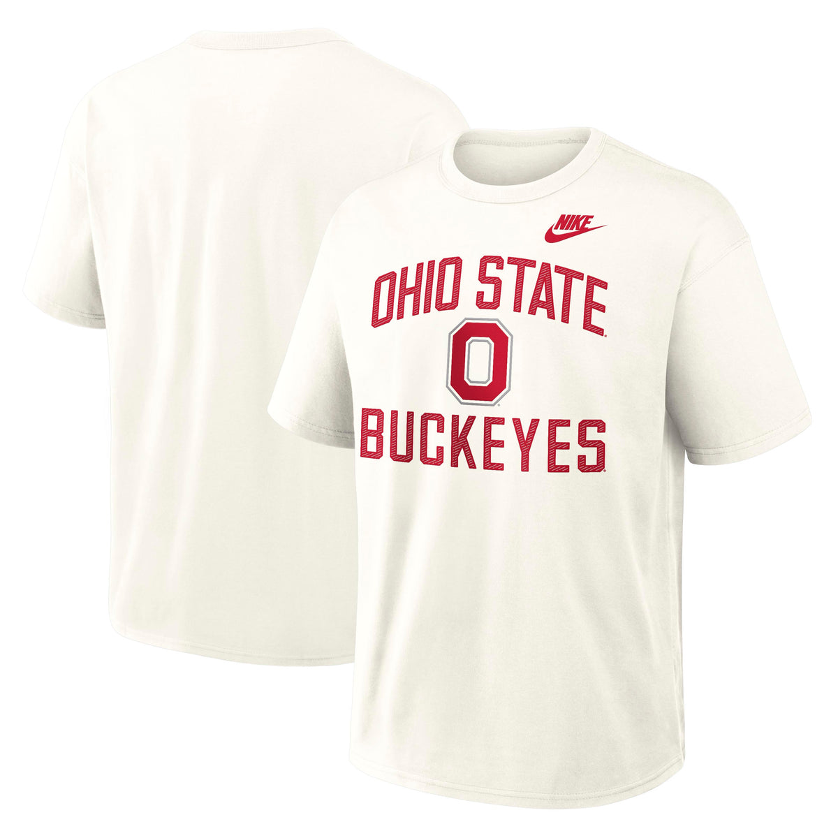 NCAA Ohio State Buckeyes Nike Max90 Legacy Short Sleeve T-Shirt- Cream