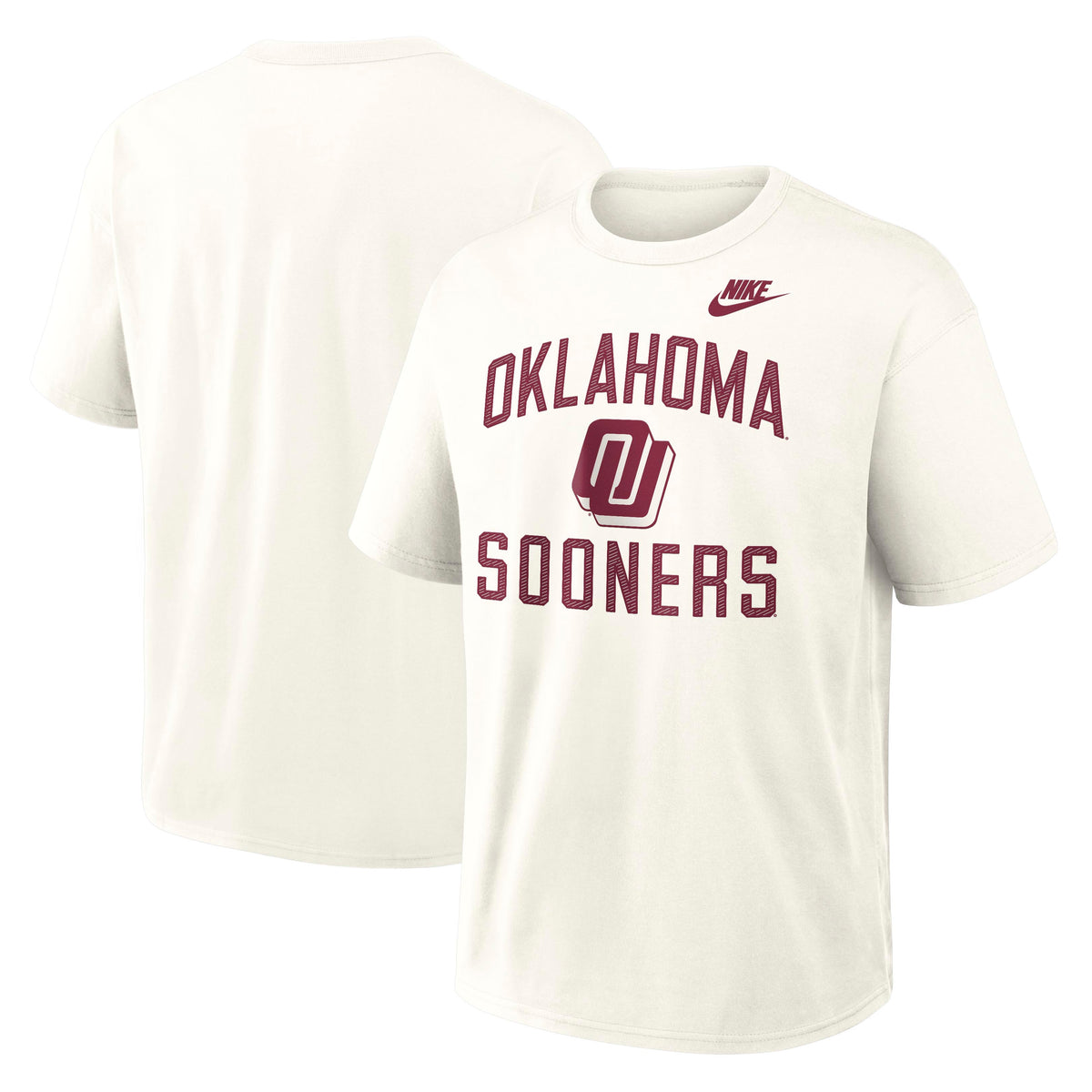 NCAA Oklahoma Sooners Nike Max90 Legacy Short Sleeve T-Shirt- Cream