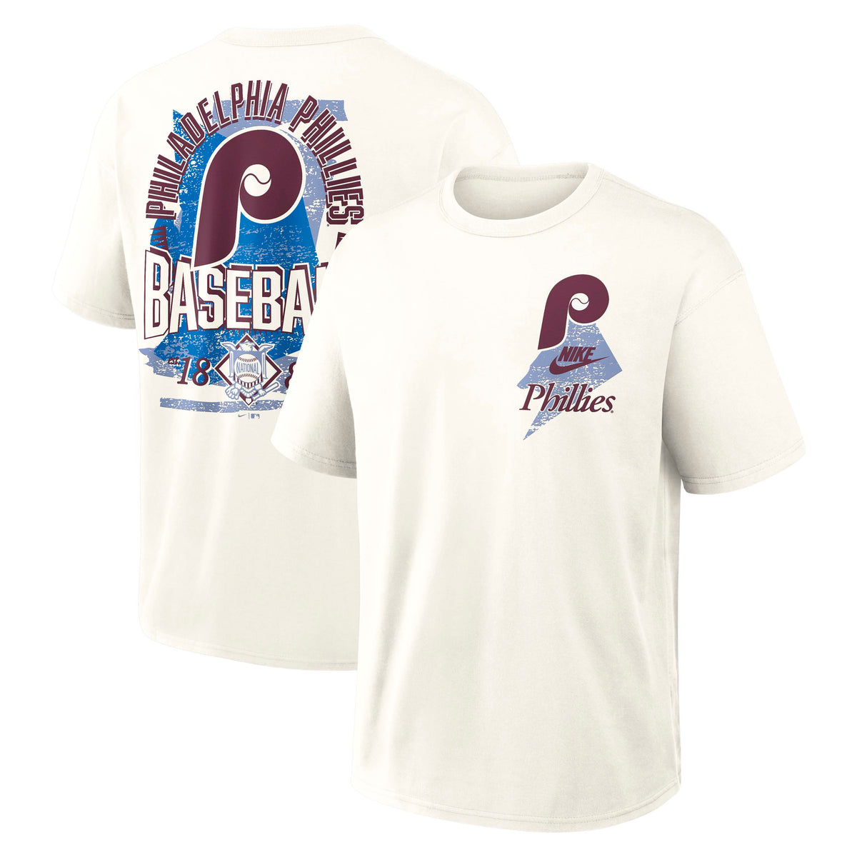 MLB Philadelphia Phillies Nike Pulse Prime Max90 T-Shirt- Light Cream