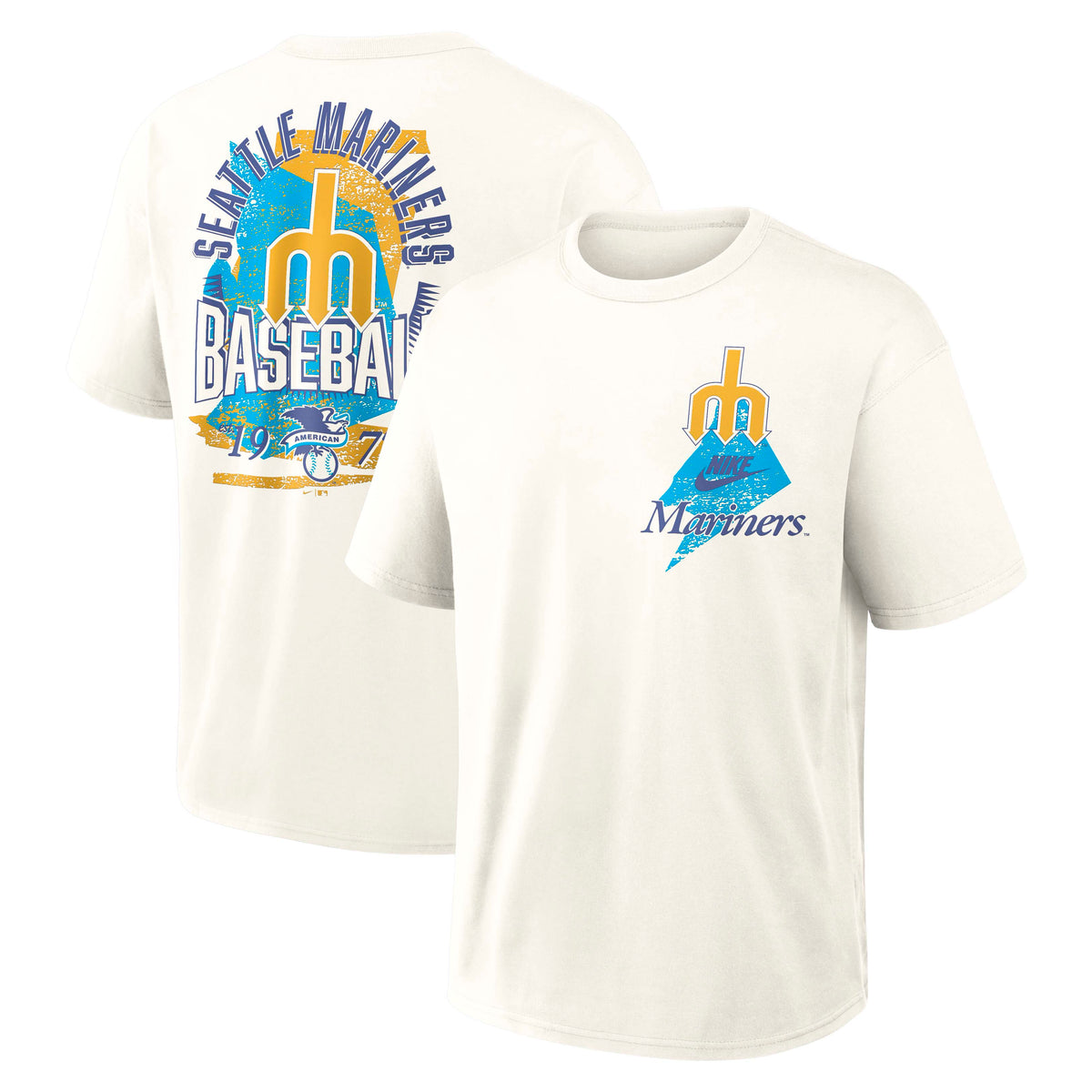 MLB Seattle Mariners Nike Pulse Prime Max90 T-Shirt- Light Cream