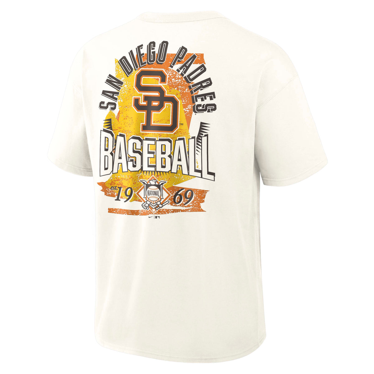 MLB San Diego Padres Nike Pulse Prime Max90 T-Shirt- Light Cream