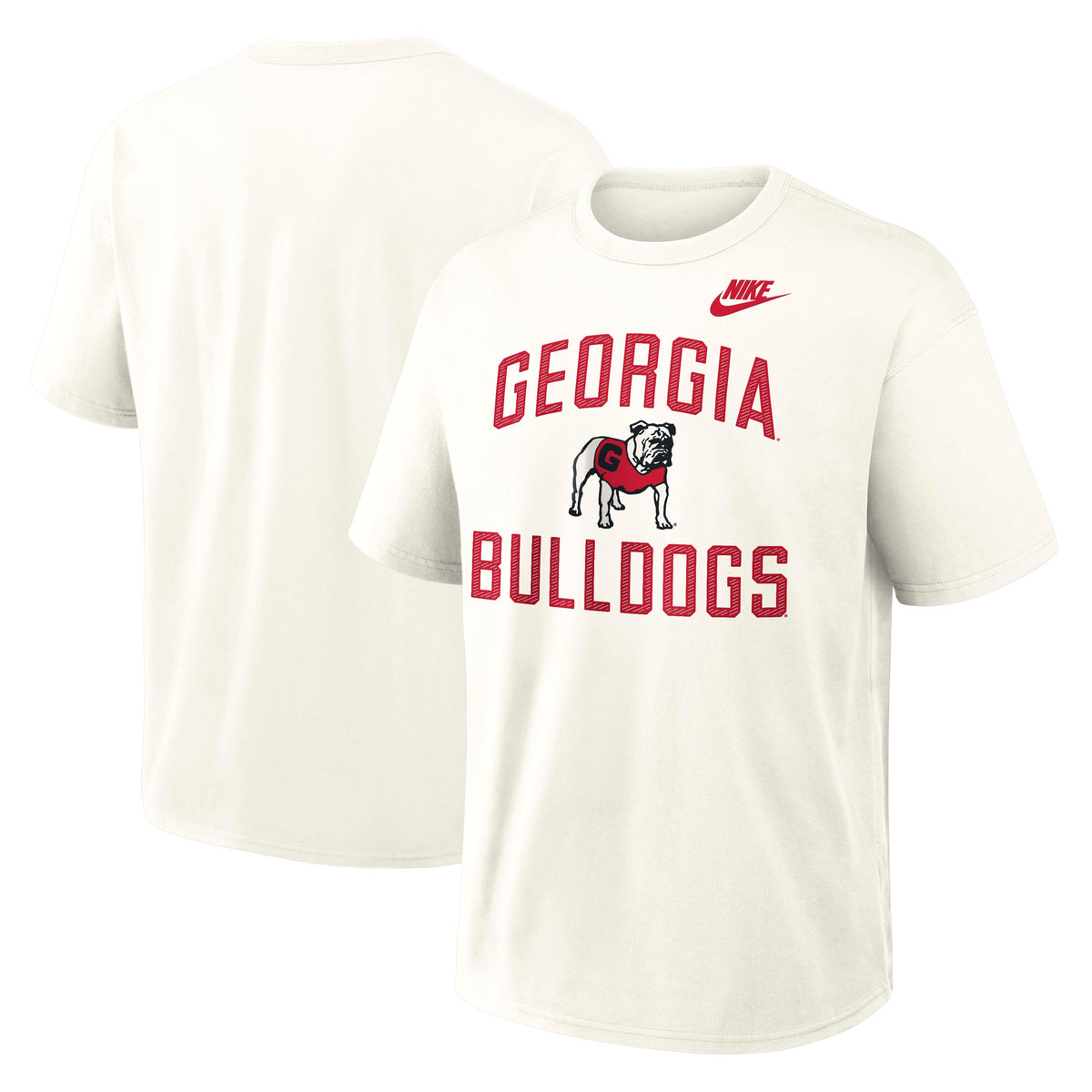 NCAA Georgia Bulldogs Nike Max90 Legacy Short Sleeve T-Shirt- Cream