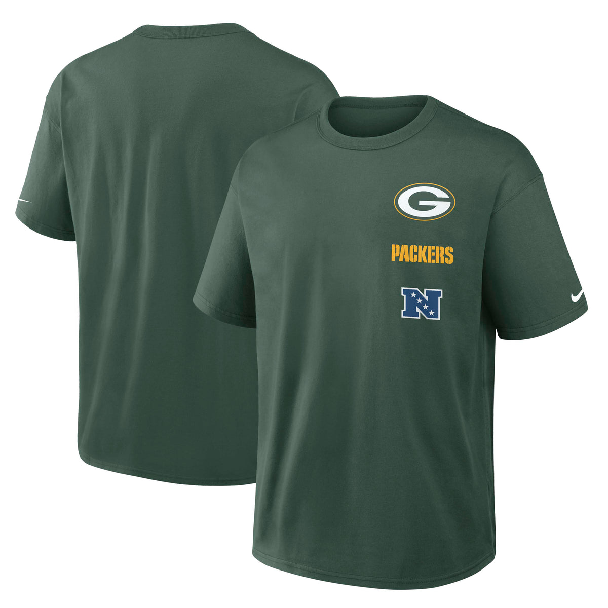 NFL Green Bay Packers Nike Logo Max90 T-Shirt- Black