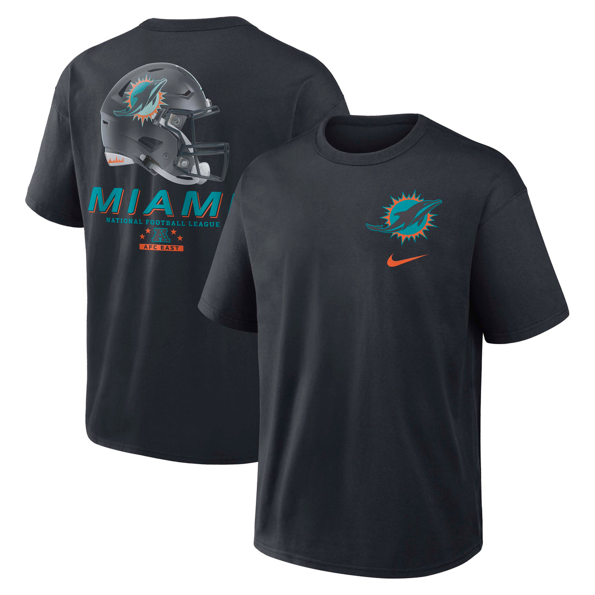 NFL Miami Dolphins Nike Rivalry Max90 T-Shirt- Black