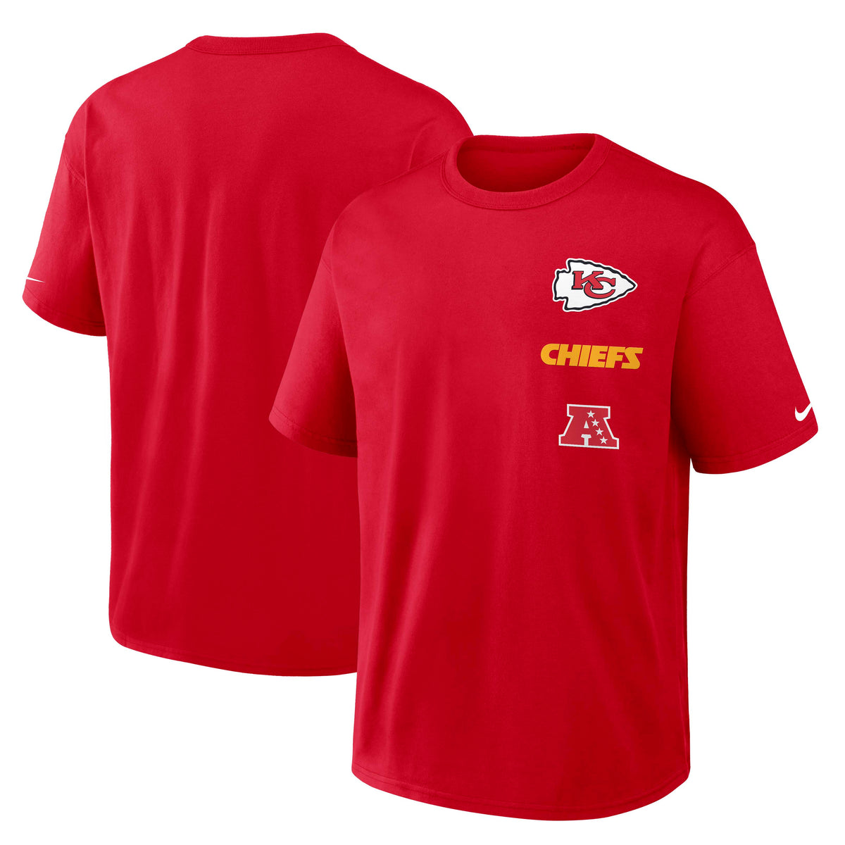 NFL Kansas City Chiefs Nike Logo Max90 T-Shirt- Black