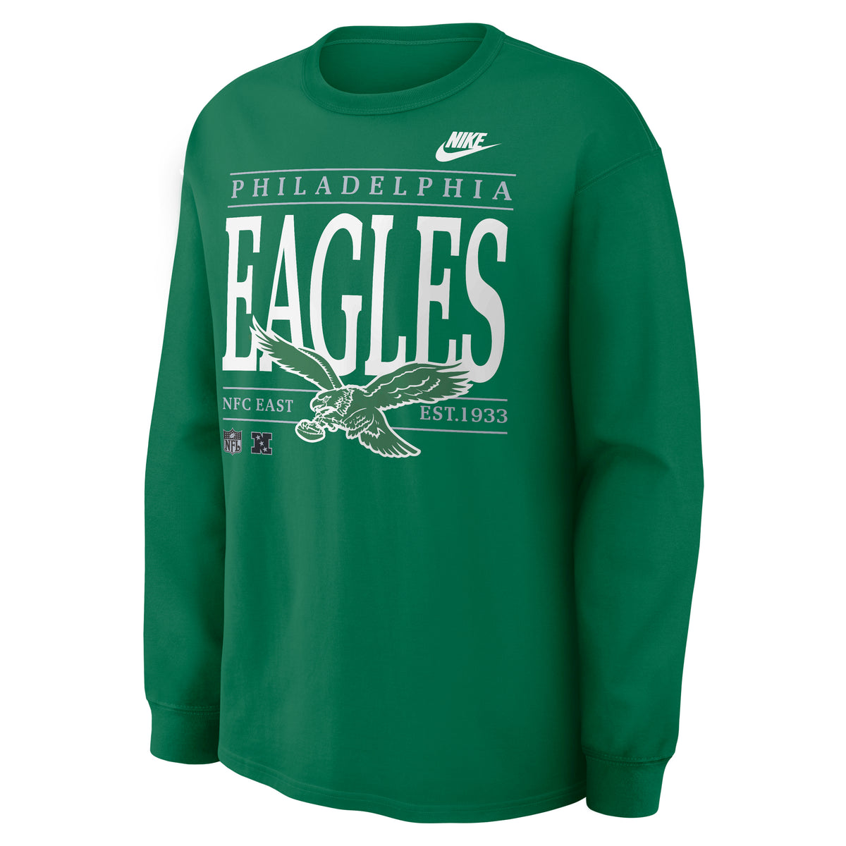 NFL Philadelphia Eagles Nike Rewind Max90 Long Sleeve T-Shirt- Green
