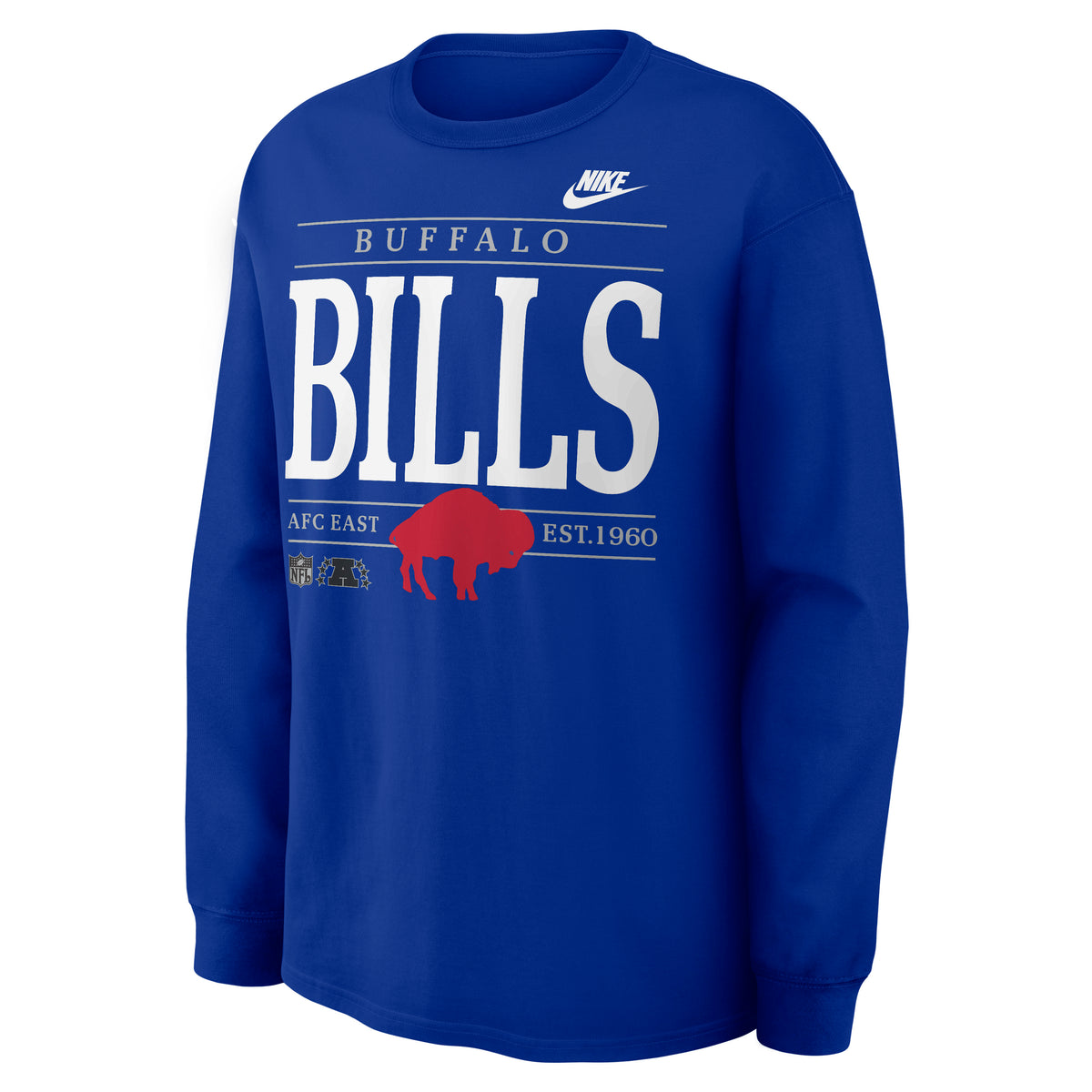 NFL Buffalo Bills Nike Rewind Max90 Long Sleeve T-Shirt- Blue