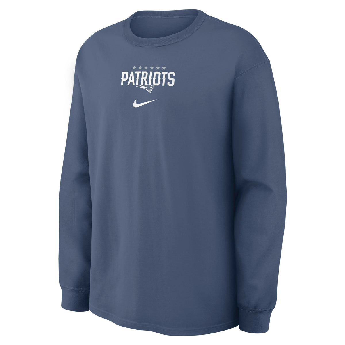 NFL New England Patriots Nike Rivalry Max90 Long Sleeve T-Shirt- Blue
