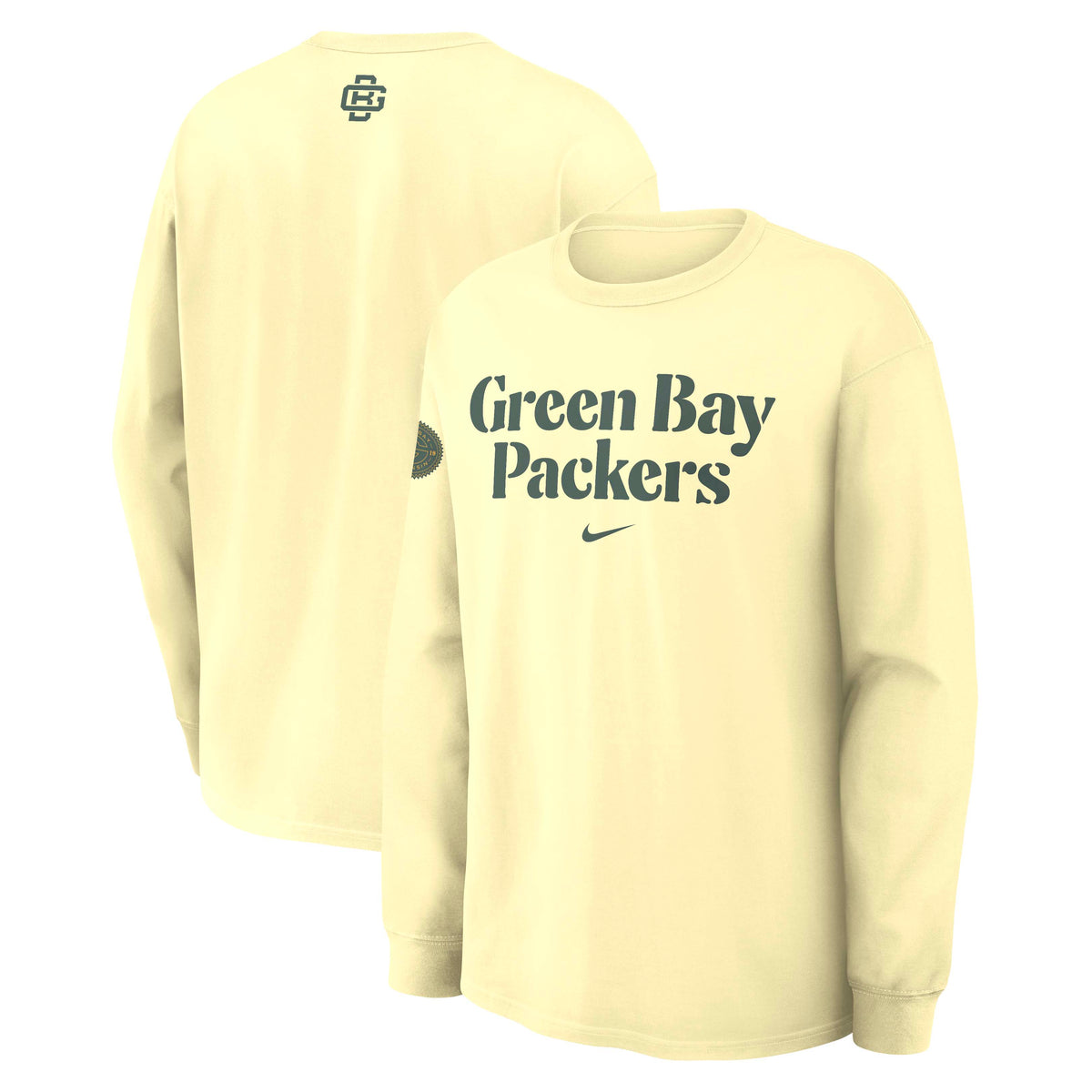 NFL Green Bay Packers Nike Rivalry Max90 Long Sleeve T-Shirt- Yellow