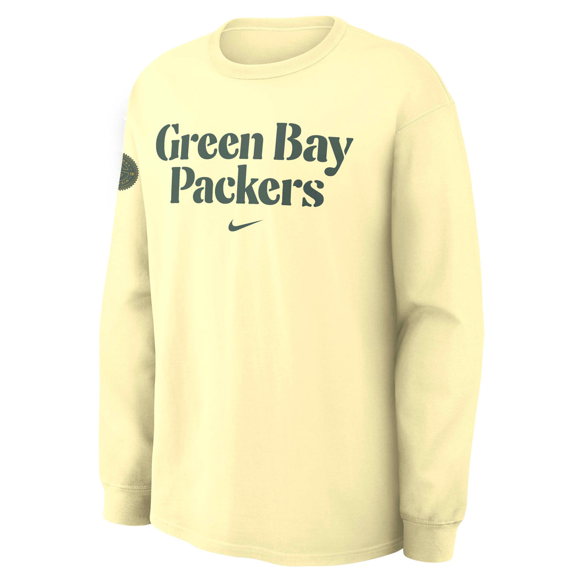 NFL Green Bay Packers Nike Rivalry Max90 Long Sleeve T-Shirt- Yellow