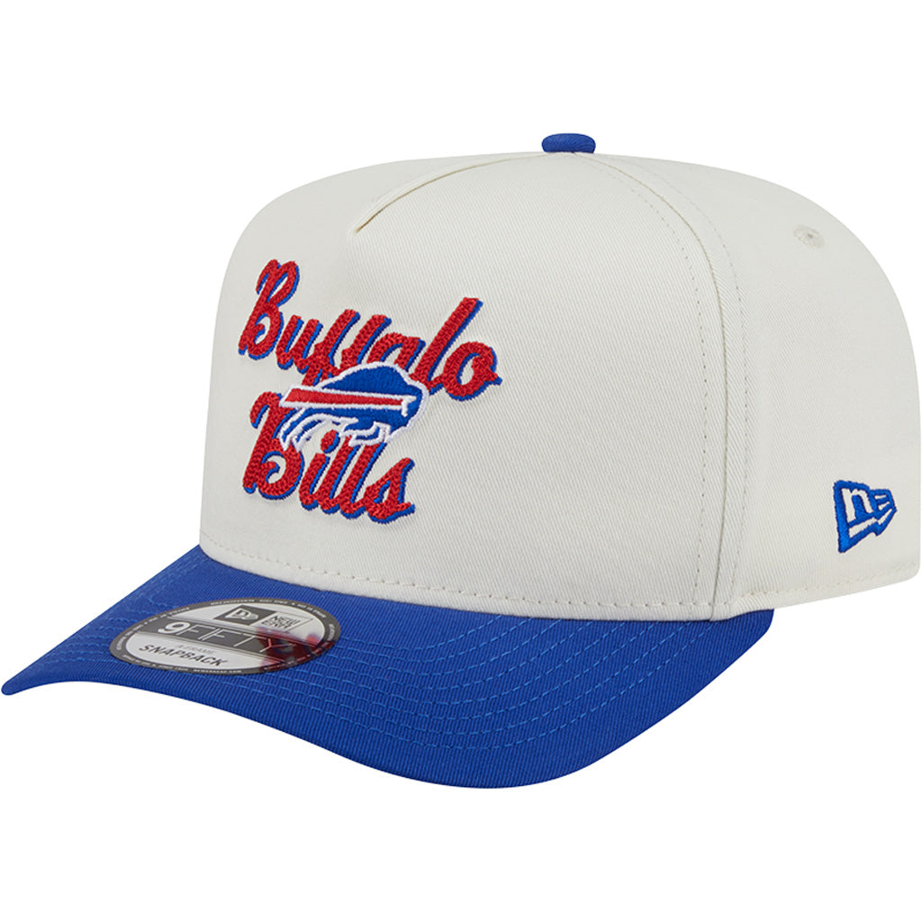 NFL Buffalo Bills New Era Chainstitch Two-Tone 9FIFTY A-Frame Snapback Hat - Cream