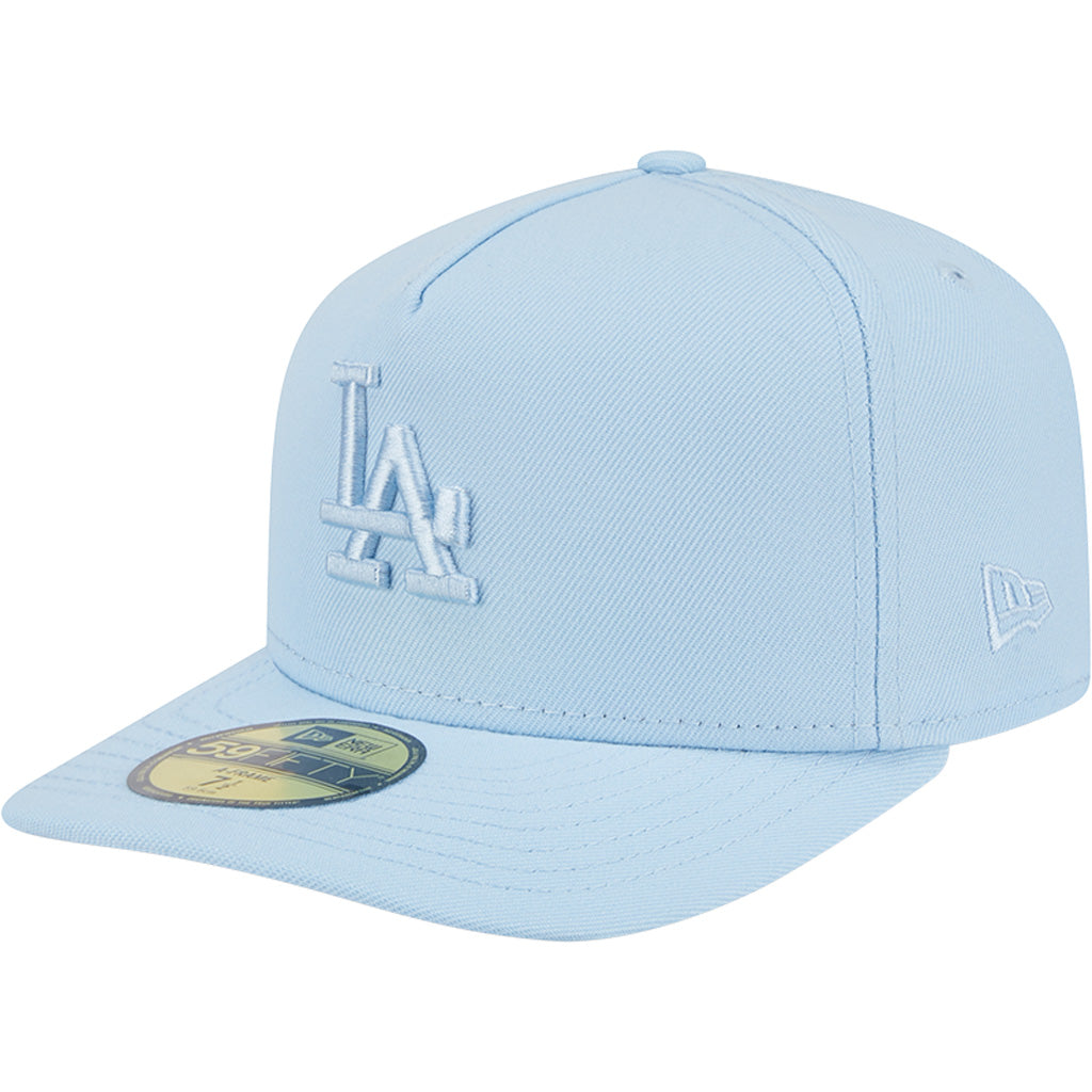 MLB Los Angeles Dodgers New Era Tonal Blue 59FIFTY A-Frame Fitted Hat - Blue