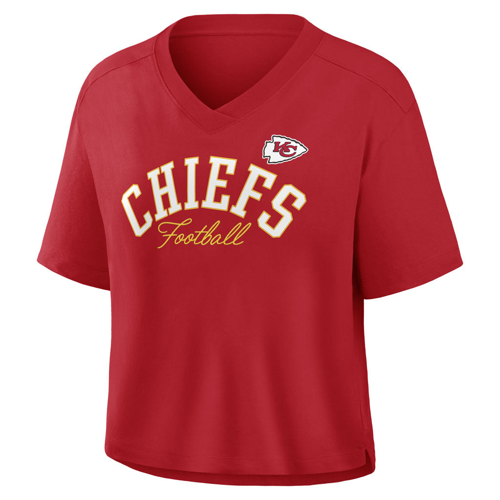 NFL Kansas City Chiefs Women's Fanatics Option Read Fashion Top - Red