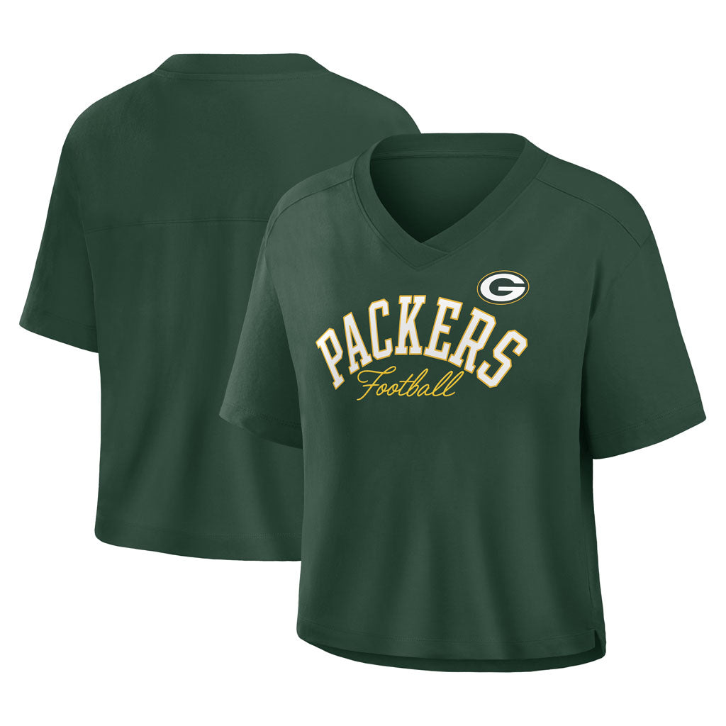 NFL Green Bay Packers Women's Fanatics Option Read Fashion Top - Green