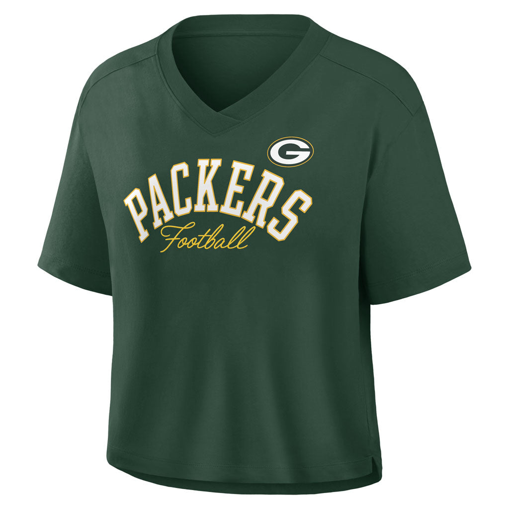 NFL Green Bay Packers Women's Fanatics Option Read Fashion Top - Green