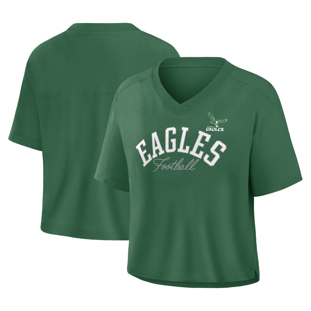 NFL Philadelphia Eagles Women's Fanatics Option Read Fashion Top - Green