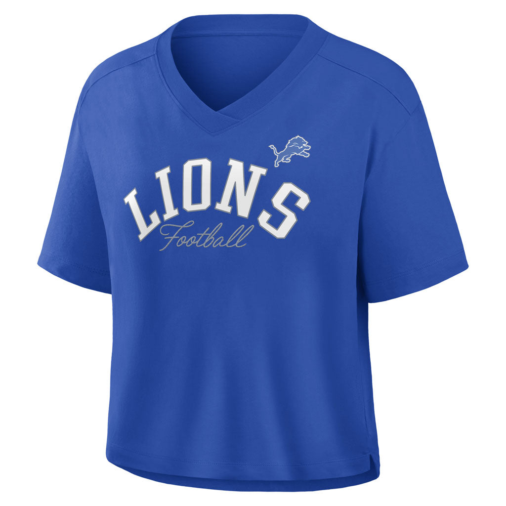 NFL Detroit Lions Women's Fanatics Option Read Fashion Top - Blue