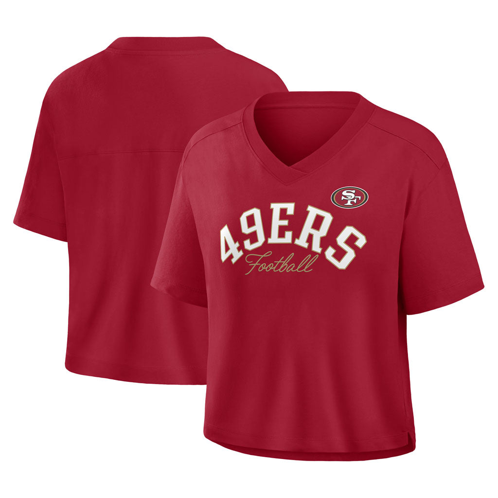 NFL San Francisco 49ers Women's Fanatics Option Read Fashion Top - Red