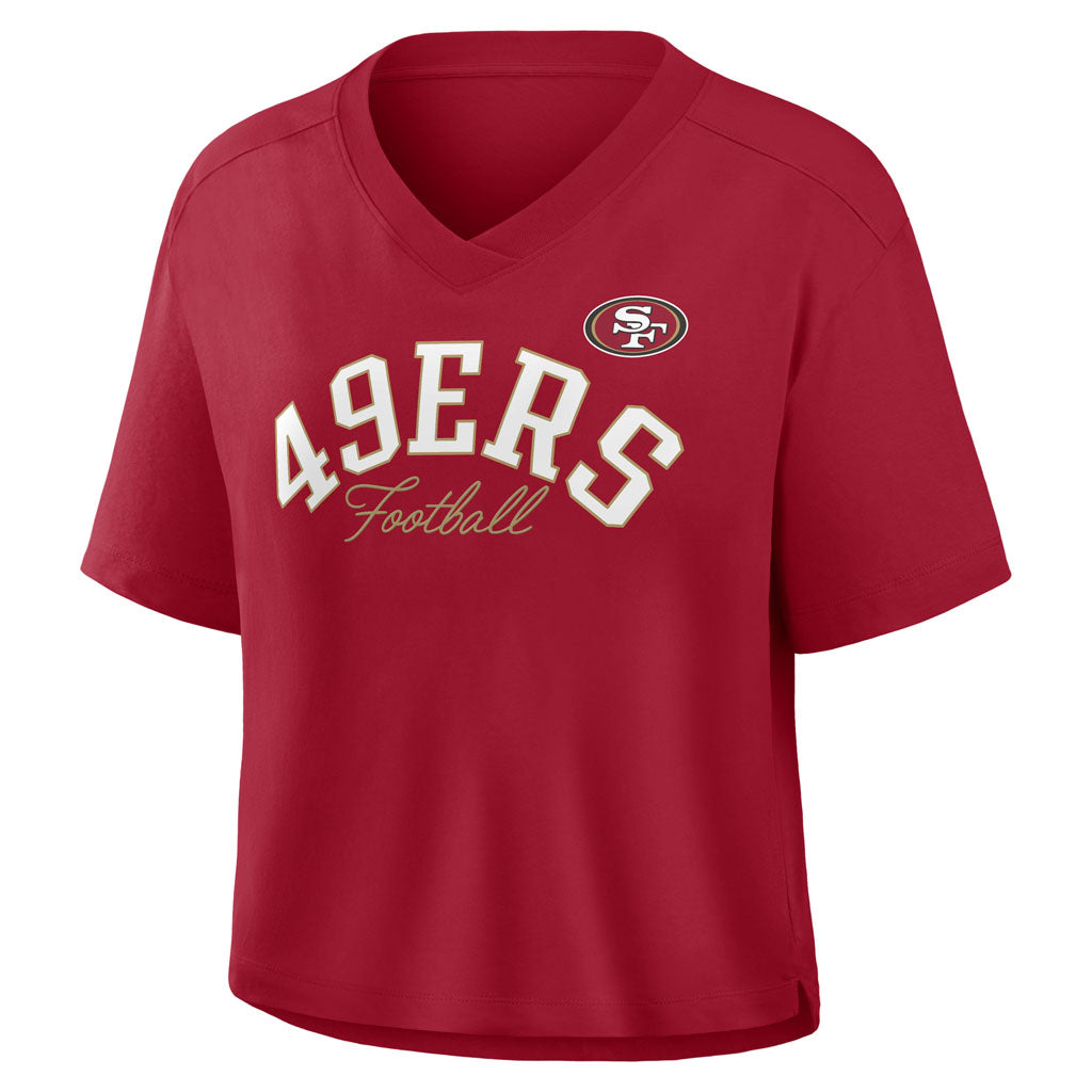 NFL San Francisco 49ers Women's Fanatics Option Read Fashion Top - Red