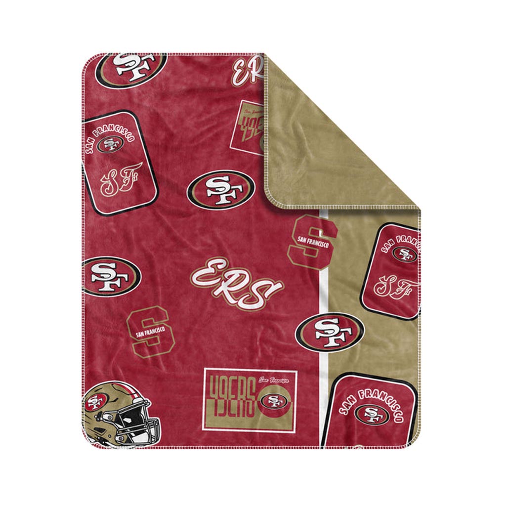 NFL San Francisco 49ers Logo Brands Dream Weave Blanket - Red