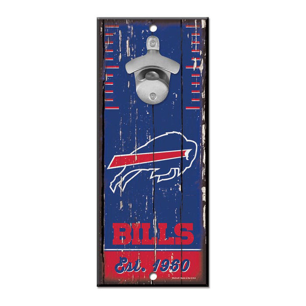 NFL Buffalo Bills WinCraft 5" x 12" Bottle Opener Sign - Blue