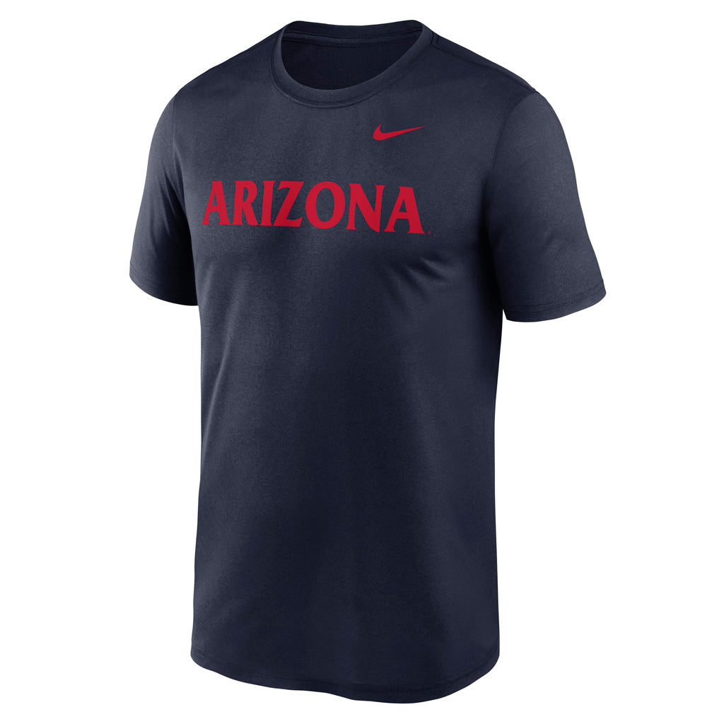 NCAA Arizona Wildcats Nike Red Wordmark Legend T-Shirt - Navy