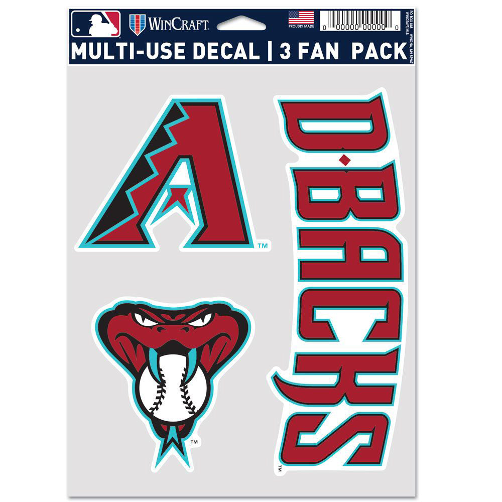 MLB Arizona Diamondbacks WinCraft 3-Pack Decal Set