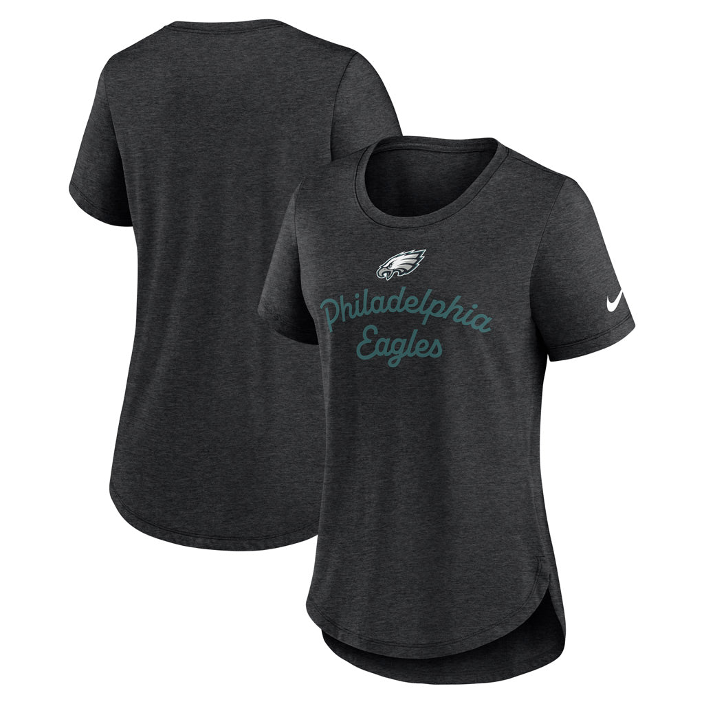 NFL Philadelphia Eagles Women's Nike Fashion Triblend T-Shirt - Black