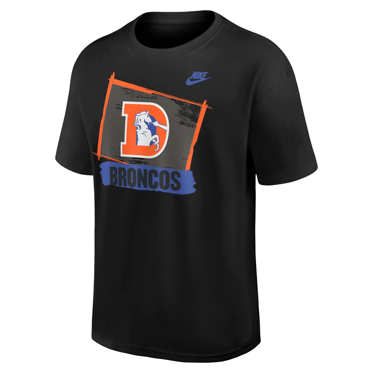 NFL Denver Broncos Nike Throwback Logo Script Heavyweight T-Shirt - Black