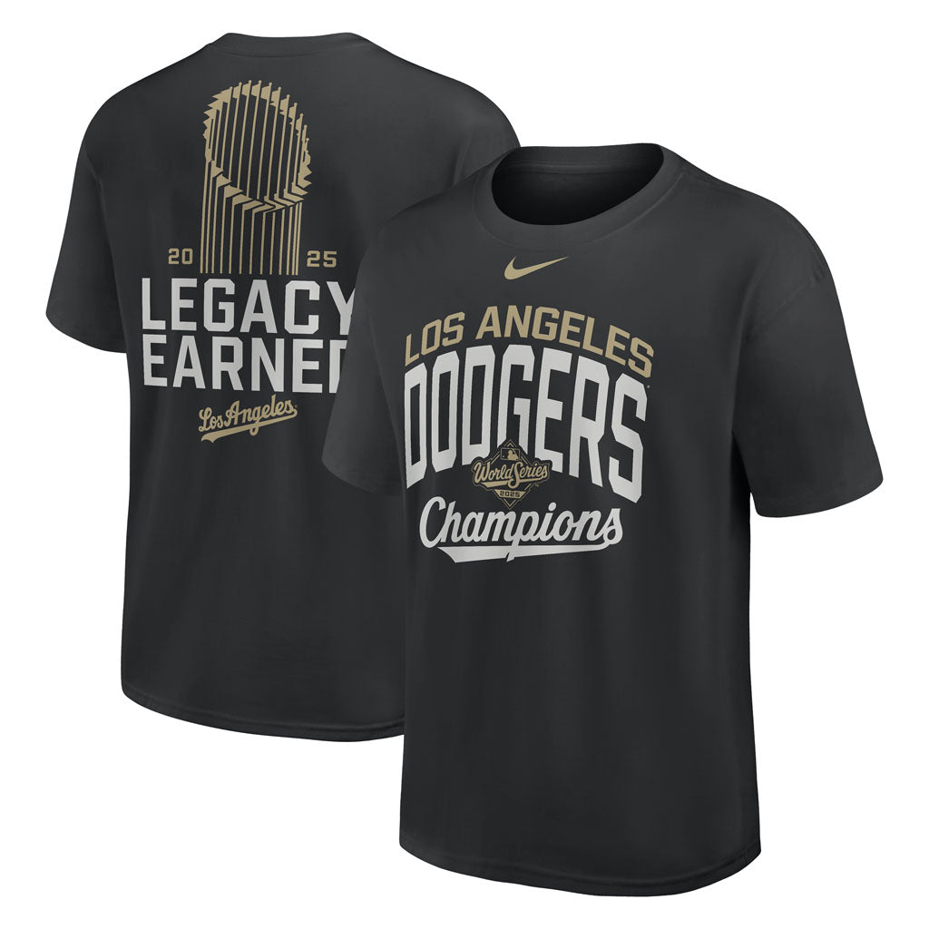 MLB Los Angeles Dodgers Nike 2026 Gold Logo Loose T-Shirt - Black