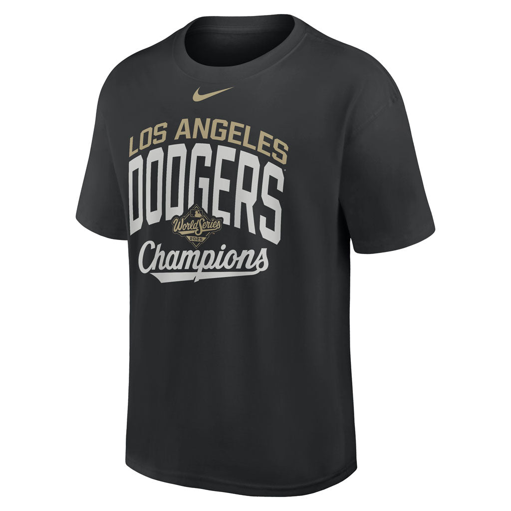 MLB Los Angeles Dodgers Nike 2026 Gold Logo Loose T-Shirt - Black