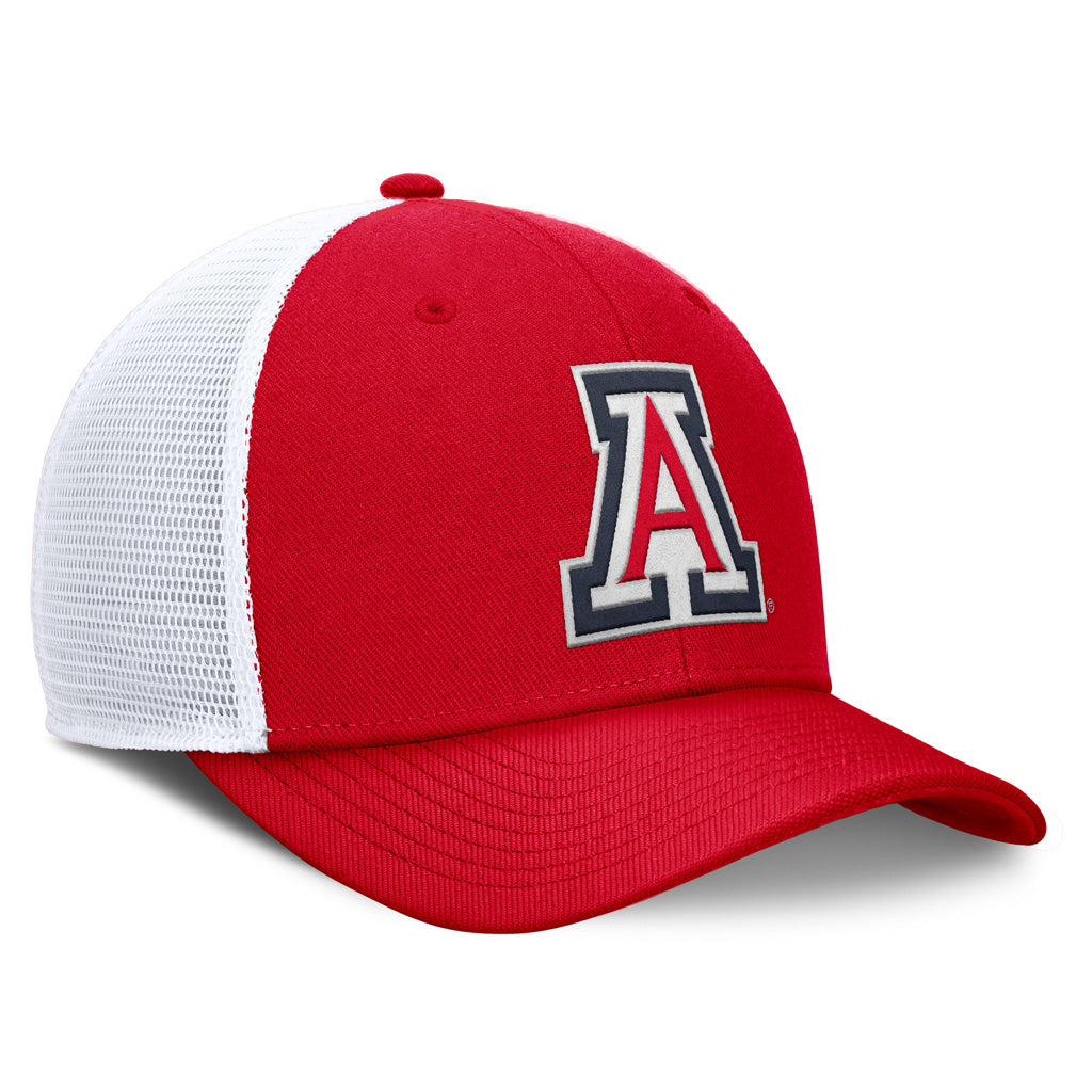 NCAA Arizona Wildcats Nike Big Primary Logo Structured Trucker Snapback Hat - Red
