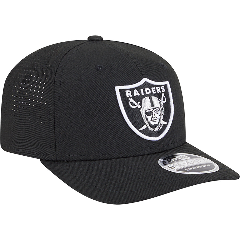 NFL Las Vegas Raiders New Era Performance 9SEVENTY Stretch-Snapback Hat - Black