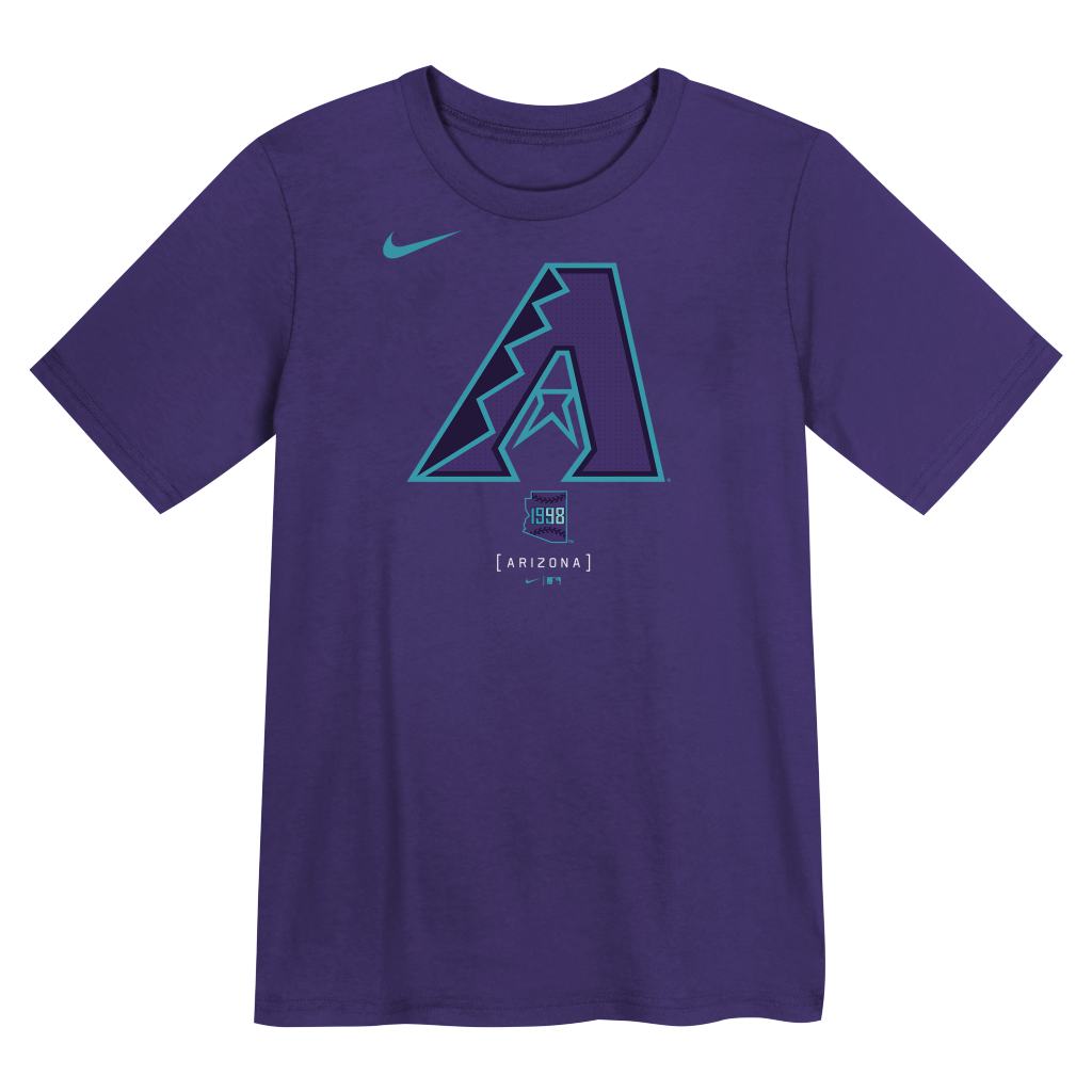MLB Arizona Diamondbacks Kids Nike 2025 City Connect Logo T-shirt - Purple