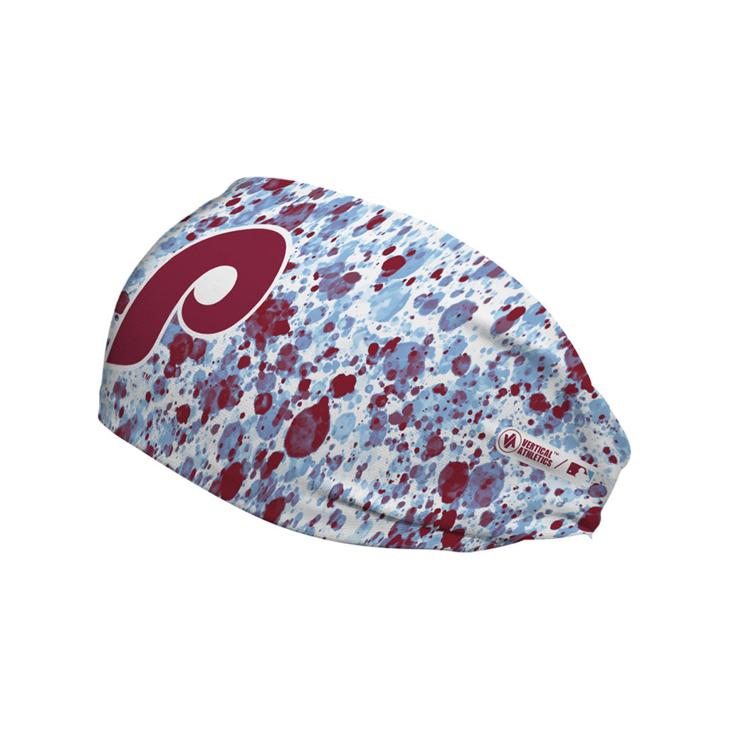 MLB Philadelphia Phillies Vertical Athletics Cooperstown Paint Splatter Headband