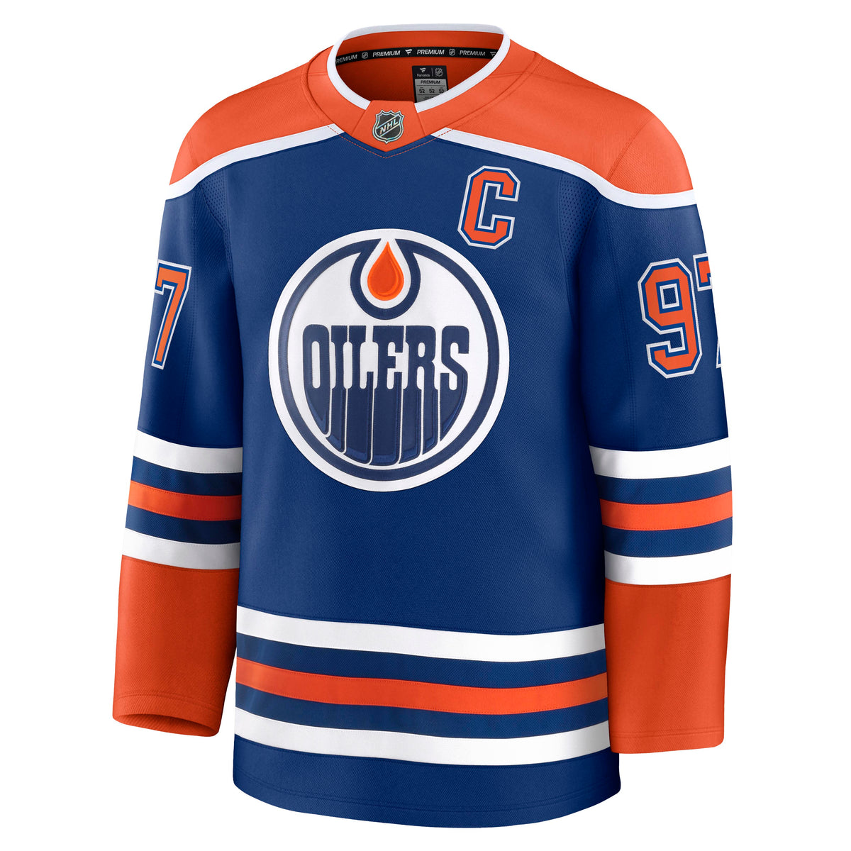 NHL Edmonton Oilers Connor McDavid Fanatics Home Premium Jersey- Blue